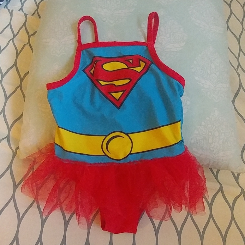 Super woman toddler swim suit or costume